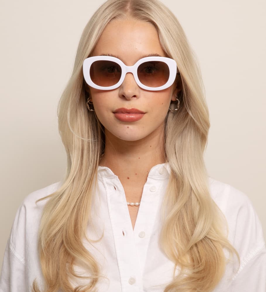 Maj White Sunglasses